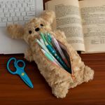 Cute Puppy Plush Pencil Case Large Capacity Student School Stationery Pouch UK