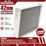 42mm Silver ALUMINIUM ALLOY RACE RADIATOR RAD FITS BMW 3 SERIES E36 M3 3.2 Z3