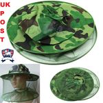 MOSQUITO BEE HAT FISHING HAT MICRO MESS INSECT GNAT FREE SIZE HEAD NET CAMO
