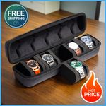 5-Slot Watch Box Organizer Hard Shell Watch Case for Watch Storage