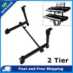 Adjustable 2nd Tier Add on for Double Braced X-Frame Keyboard Stand UK