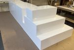 Acrylic Display Rectangles 30cm front to back White Various sizes and heights
