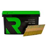 RIKA 75 x 3.1mm Collated Nails Galvanised Ring 34 Deg. 2000pk (No Fuel) 1st Fix