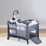 Adjustable Baby Travel Folding Bed Bedside Bed Crib Side Bed Diaper Table