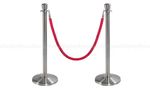 Linno® PREMIUM QUALITY POLISHED STAINLESS STEEL QUEUE BARRIER POSTS 1.5M ROPE