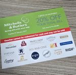 6 x Mitchells & Butlers vouchers 20% off TOTAL BILL including drinks -Exp. 2027
