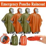 Emergency Survival Poncho Reversible Thermal Blanket Waterproof, Windproof