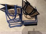 Wholesale 20 X  Jute shopper bags 30 X 30  X 19 ( 15 Blue & 5 Black trimmed.
