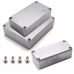 Silver Aluminium Electronic Hammond Diecast Stompbox Project Box UK