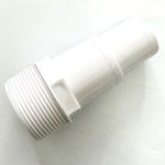 White Pool Hose Tail Adaptor Fitting BSP/Stepped  - 1 1/2 x 38mm x 32mm