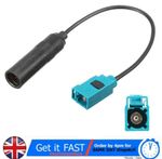 Fakra Female To DIN Female Plug Car Radio Aerial Adapter Antenna Cable AM/FM DAB