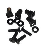 BLACK 50 PACK Of M6 PUSH FIT Cage Nut Sets - Easy To Insert And Use