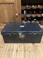 Antique Royal Navy Large Chest / Trunk For Uniform. Maker S.W Silver & Co London