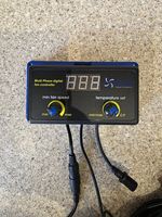 G.A.S Fan Speed Controller Digital Display Temp Set Min Speed Sensor UK Plug