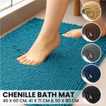 Luxury Chenille Bath Mat – Extra Soft , Absorbent, Non-Slip, Machine Washable