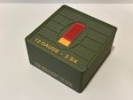 12 Gauge Ammo Box 2 3/4 Shell Storage Case 25 Round Shotgun Cartridge Holder 3D