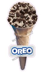 Ice cream van sticker Oreo Single Scoop Cone trailer cafe shop decals