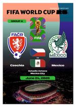 #53 CZECHIA v MEXICO 24 June 2026 WC FAN 12 pg + OFFICIAL TEAM SHEET