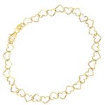 Citerna 9ct Yellow Gold 7.5" Heart Bracelet