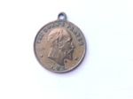 Vintage Edward VII Lords Prayer Tiny Brass Medallion - With Free Post