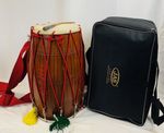 JAS London Dhol Drum, Indian Musical Instrument with Carry Case