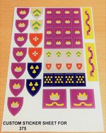 Custom stickers for 375 / 6075 replacement stickers for 375
