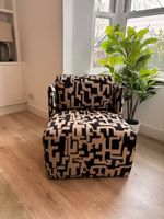 Ex Display Monochrome Pattern Club Chair | RRP £850 | Delivery Available