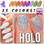 MERMAID EFFECT NAIL POWDER HOLOGRAPHIC & IRIDESCENT GLITTER HOLO RAINBOW LASER