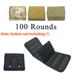 100 Rounds Tactical Bullet Ammo Pouch Shell Holder Belt Wallet For .38 .357 9mm