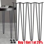 4x Hairpin Legs Hair Pin Legs Set for Furniture Bench Desk Table DIY 16''-28''