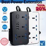 Surge Protected Extension Lead With 4 USB USB C 4Gang Way Power Cable UK Plug