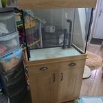 Glass Rectangle Fish Tank with Stand 145L Freshwater 100x40x45cm