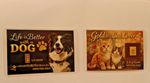2X 0.017 GRAM GOLD BARS IN LIFE IS BETTER WITH CATS & DOGS DISCOUNTED