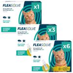 FleaSolve Cat Flea Treatment Spot On | 1,3,6 Pipettes | Fipronil Based