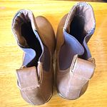 Vibrant Women’s Brown Faux Leather Chelsea Ankle Boots UK 7 Block Heel