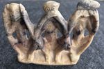 Vintage Stone Hand Carved Three Wise Monkeys