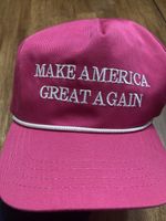 MAKE AMERICA GREAT AGAIN Pink Rope Hat Snapback Cali-Frame- Official MAGA NWT