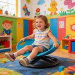 360° Sit and Spin Sensory Spinning Seat Swivel Toy for Kids Wobble Chair 