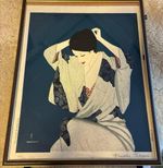 Keiichi Takazawa Japanese Woodblock Print "Bijinga" Beauty Framed Signed