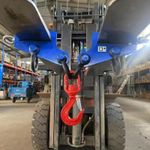 Forklift Lifting Hook with Hook and Sling Holes for Garage Site Transport