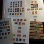 New Zealand stamps E7 GV M&U hinged on leaves & on cards, various as priced