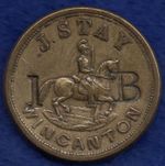 Inn Token, Somerset, Wincanton, Trooper Inn 1.5d, Publican J Stay (Ref. d1680)