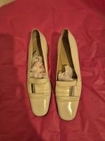 Vintage Gucci White Patent Leather Italian Loafers Womans Size 6