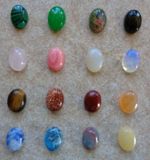 3pcs Oval 6x8mm Natural/Synthetic Semi Precious Loose Gem Stones Cabochons Cameo