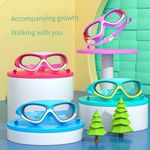 Kids HD Anti Fog UV Protection Swimming Goggles With Ear Plug Adjustable Goggles