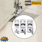 3pcs Rolled Hem Presser Foot 3/4/6mm Low Shank Multi-function Sewing Machine Set