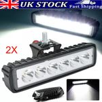 1Pair 12v 6 LED Daytime Running Lights DRL Car Fog Day Driving Lamps Super White