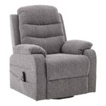 Brampton Riser Recliner Mobility Chair in Lisbon Grey Fabric