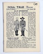 1961 Jul DOLL TALK FOR COLLECTORS zine ANTIQUES international costumes KIMPORT