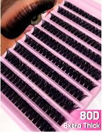 10 Row 200PCS Individual Lash Clusters 80D D Curl 8-16mm DIY Lash Clusters.